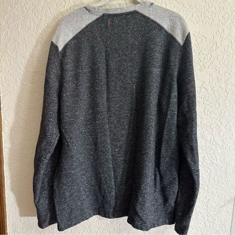 Tommy Bahama Pullover Mens L Gray Raglan Marled Long Sleeve Sweatshirt Crew Neck - Picture 4 of 12